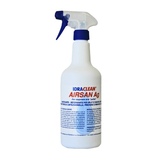 DETERGENTE SPRAY PER LA PULIZIA DEGLI SPLIT,FANCOIL E SUPERFICI SERIE IDRACLEAN AIRSAN AG - BOTTIGLIA DA 750 ML CON EROGATORE  - FOI