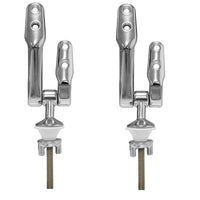 COPPIA CERNIERE PER COPRIWATER IN OTTONE CROMATO