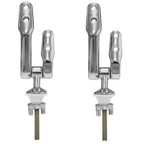 COPPIA CERNIERE PER COPRIWATER IN OTTONE CROMATO