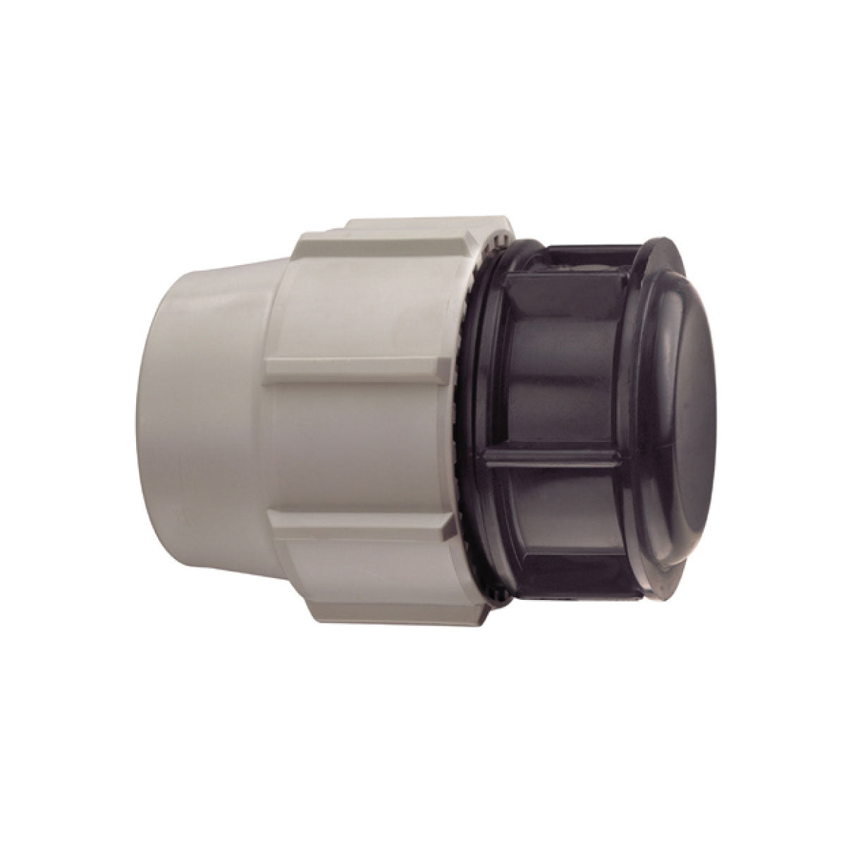 TAPPO FEMMINA A COMPRESSIONE IN POLIPROPILENE SERIE 7120 BIANCO E NERO PLASSON - Ø110 PN16  - PSN