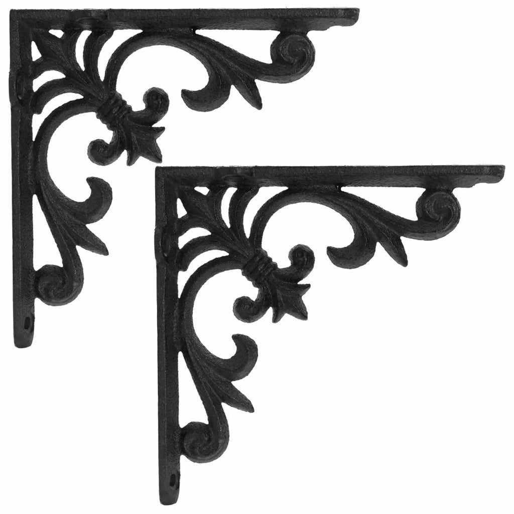 Supporti per mensole da parete 2 pz Nero 10 x 10 x 2,8 cm 42038827