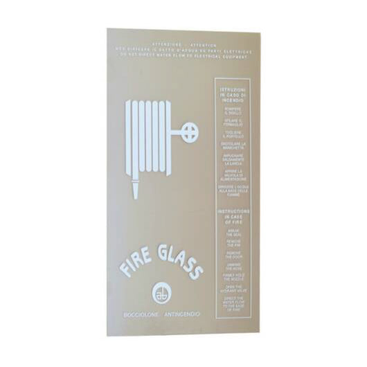 LASTRA INFRANGIBILE FIRE GLASS PER CASSETTA ESTERNA - UNI70 - 490X375 MM  - BOC