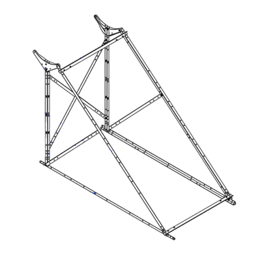 STRUTTURA DI MONTAGGIO UNIVERSALE TETTI PIANI E A FALDA PER SISTEMA SOLARE TERMICO PER COLLETTORI - STRUTTURA MONTAGGIO UNIVERSALE - UN SOLO COLLETTORE  - MAM
