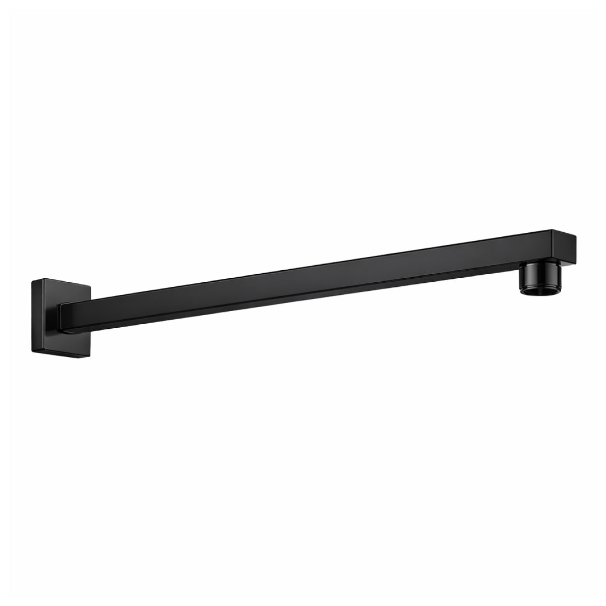 BRACCIO DOCCIA QUADRO IN OTTONE NERO OPACO PER SOFFIONI DOCCIA MODELLO SQUARE BLACK - LUNGHEZZA 30 CM - NERO OPACO  - AER