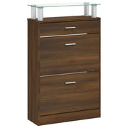 Scarpiera mobile contenitore per scarpe mobile per ingresso/corridoio/soggiorno 63 x 24 x 104 cm legno ingegnerizzato marrone 02_0021645