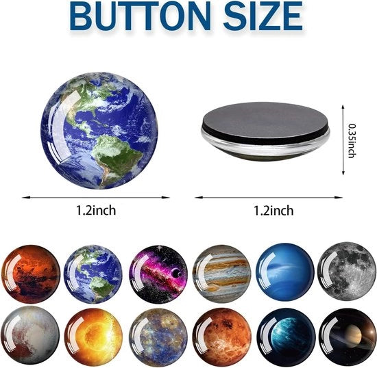 Magnet per frigorifero per bambini, 12 pezzi, per frigorifero, magneti per bambini, adatti a lavagne bianche, frigoriferi, foto e simili (circa 30 mm)