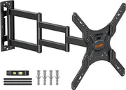 Sostegno per parete TV con braccio lungo per la maggior parte delle TV da 26 a 60 pollici, supporto angolare per TV, estendibile fino a 749 mm, massimo VESA 400 x 400 mm, sostenibile fino a 35 kg, EV3017