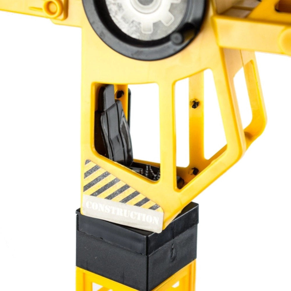 Trade Shop - Gru Cantiere Giocattolo Per Bambini Con Rotazione E Sollevamento 57cm -