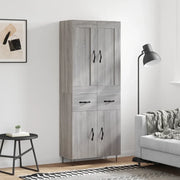 Credenza Grigio Sonoma 69,5x34x180 cm in Legno Multistrato 3199911