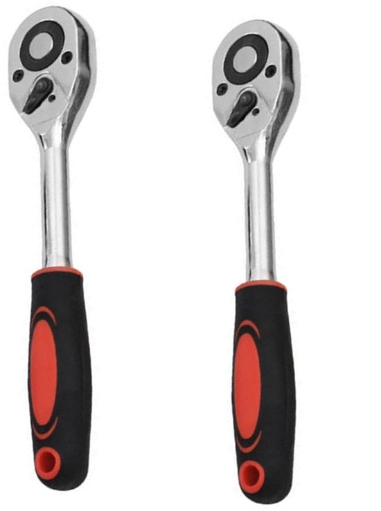 Ratello a mano 1/4 Pollici - Ratello a 24 Denti - Ratello reversibile - Manubrio - Adatto per l'auto e la montaggio del mobile - Lunghezza 150 mm