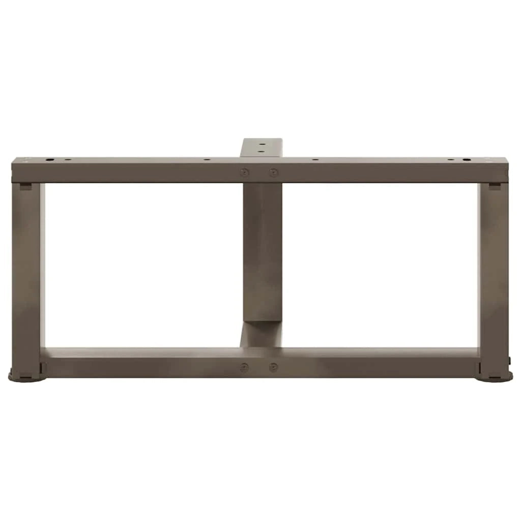 Set di 2 gambe robuste e regolabili per tavolino da caffè geometrico 70 x 25 x 31 cm in acciaio nero 02_0057289