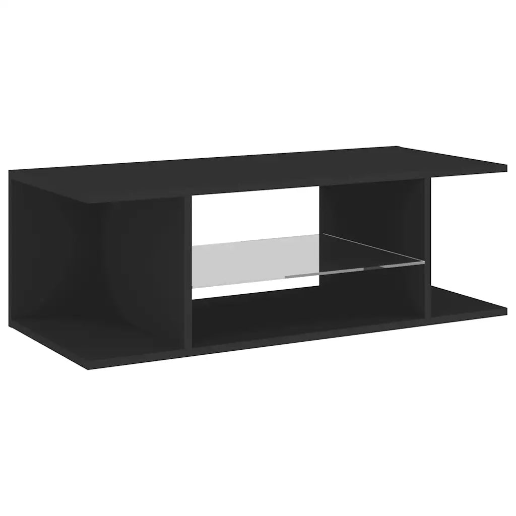 Mobile Porta TV con Luci LED Nero 90x39x30 cm 804239