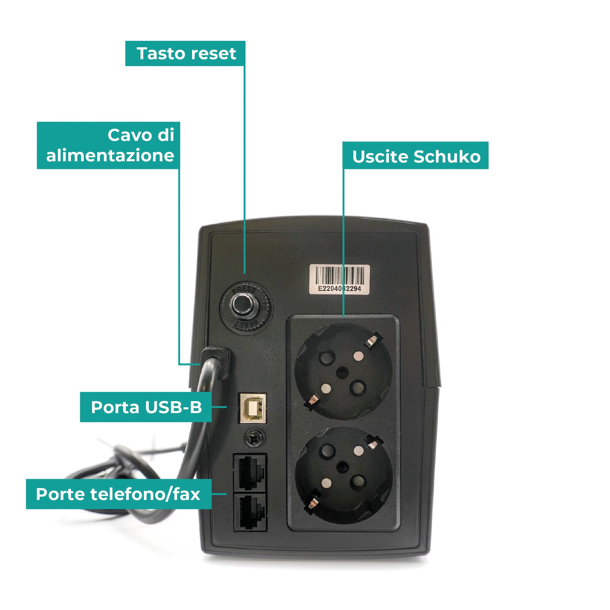UPS GRUPPO DI CONTINUITÀ  600VA/290W