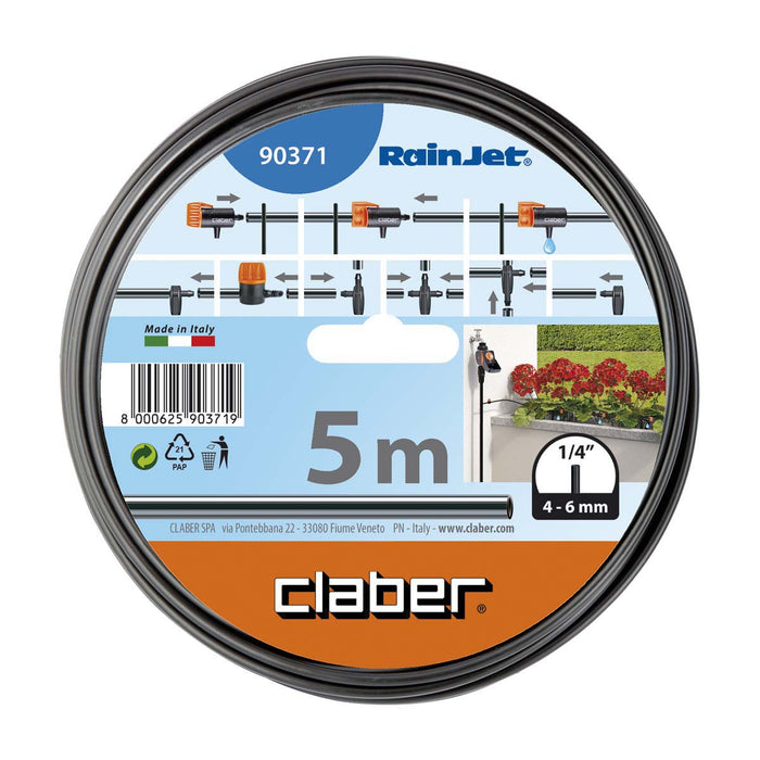MICROTUBO IRRIGOCCIA SELF CLABER - RAINJET 90371 PVC 1/4  MT 5- 2 pezzi