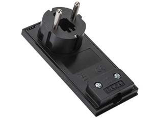 SPINA CLOCK SALVA SPAZIO SCHUKO 2 POLI + TERRA- - nera 16A 80151 - 3 pezzi FANTON