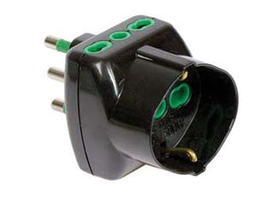 ADATTATORE TRIPLO SHUKO 2 POLI + TERRA 16A VERTICAL SYSTEM- - nero 82241 - 1 pezzi FANTON