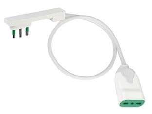 PROLUNGA ELETTRICA LINEARE CLOCK BIANCA- - mt.1- 3 x mmq.0,75 92002 - 1 pezzi FANTON