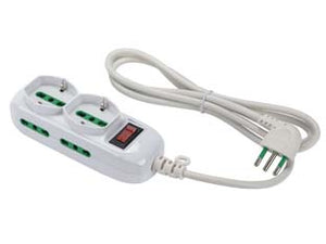 MULTIPRESA 2 BIP. + SCH. + 4 BIP.LATER. C/INTER. LINEA RETAIL BIANCA- - bianca 474144 - 12 pezzi FANTON