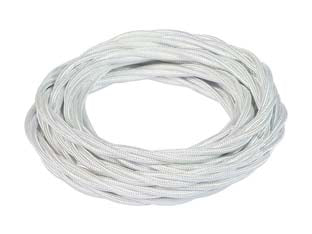 CAVO TRECCIA IN SETA BIANCO TERMORETRAIBILE MT.50 FRRTX- - 3 x mmq.0,75 colore bianco 93906 - 50 mt FANTON