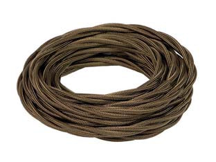 CAVO TRECCIA IN SETA MARRONE TERMORETRAIBILE MT.50 FRRTX- - 3 x mmq.1 colore marrone 93967 - 50 mt FANTON