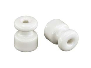 PORCELLANA ISOLATORE- - ø mm.16 - 10 pezzi