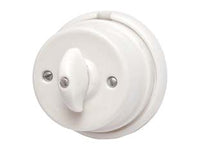 INTERRUTTORE DEVIATORE 10A 250V IN PORCELLANA- - 10A 250V - ø mm80x50h. - 1 pezzi