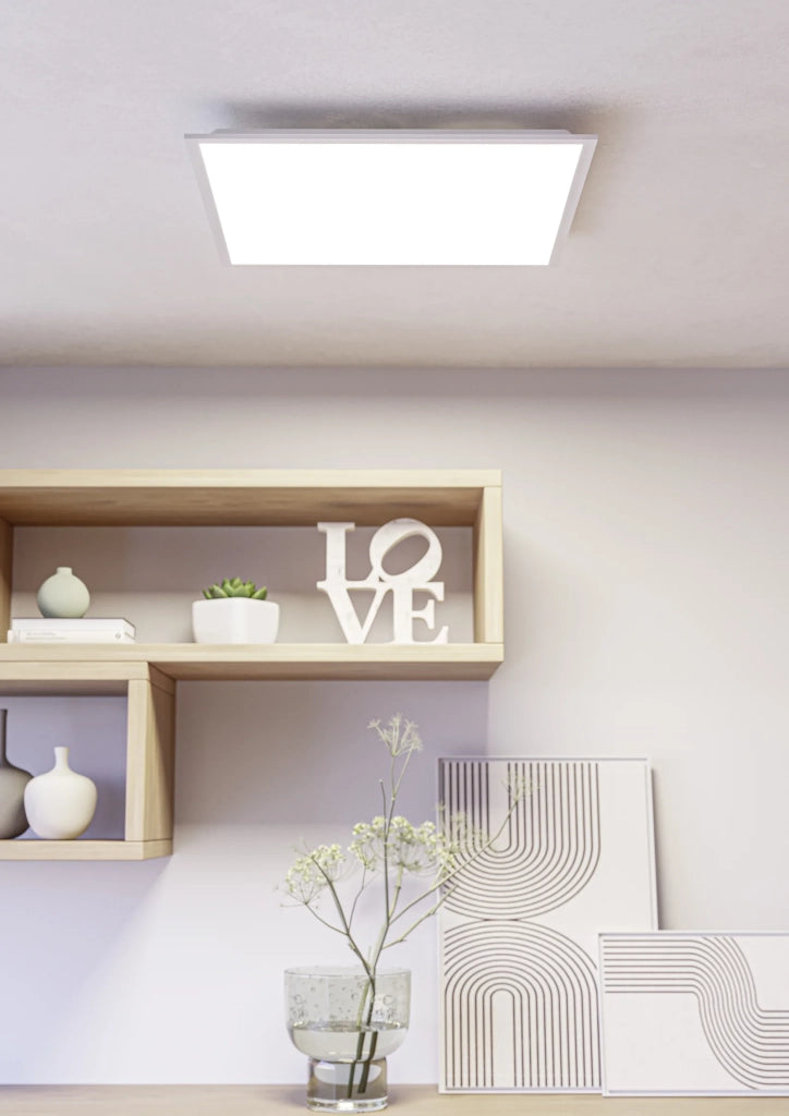 Plafoniera Moderna Moradillo-R Acciaio Bianco Plastica Led 33W 4200Lm Ip20