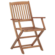 Sedie da Giardino Pieghevoli 8 pz in Legno Massello di Acacia 3075084