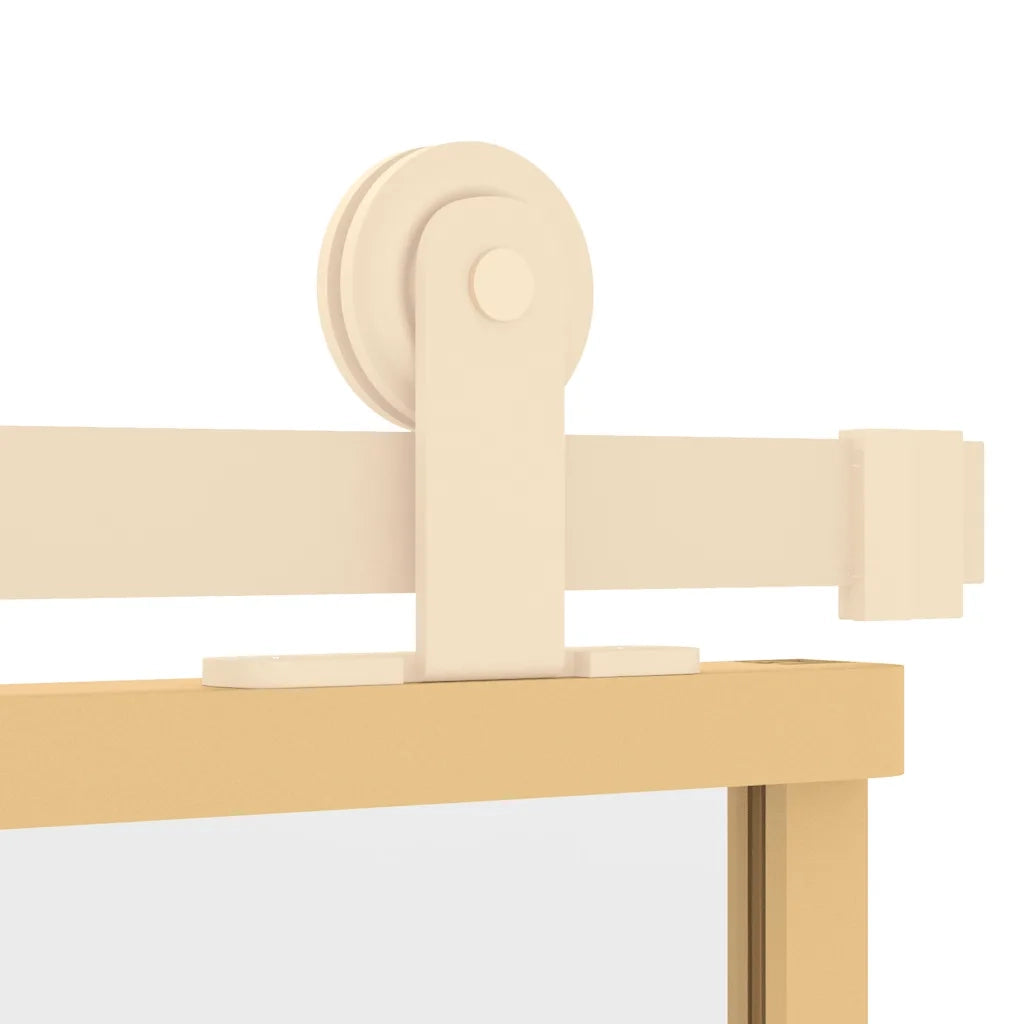 Porta Scorrevole Dorata 76x205 Vetro Trasparente ESG Alluminio 155148