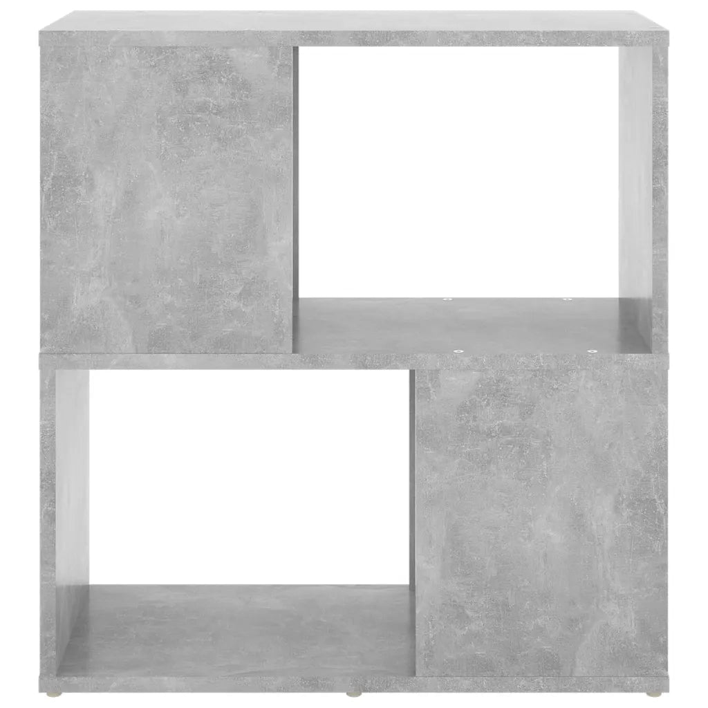 Libreria-Scaffale per Libri-Mobile di Stoccaggio Grigio Cemento 60x24x63 cm in Truciolato