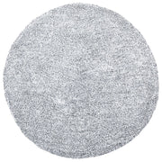 Tappeto shaggy grigio melange 140 cm moderno tappeto rotondo trapuntato a pelo lungo