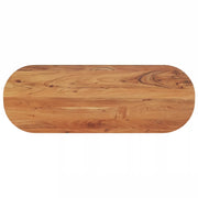 Piano Tavolo 110x40x2,5 cm Ovale in Legno Massello di Acacia