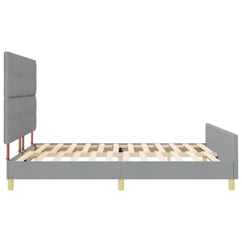 Letto  Grigio chiaro 180x200 cm in tessuto