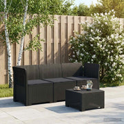 Divano da giardino 3 posti con cuscini in look rattan PP 3443821