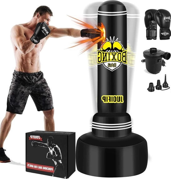 Zavorra con Guantoni da Boxe e Boccia di Gomma - Modello Stazionario