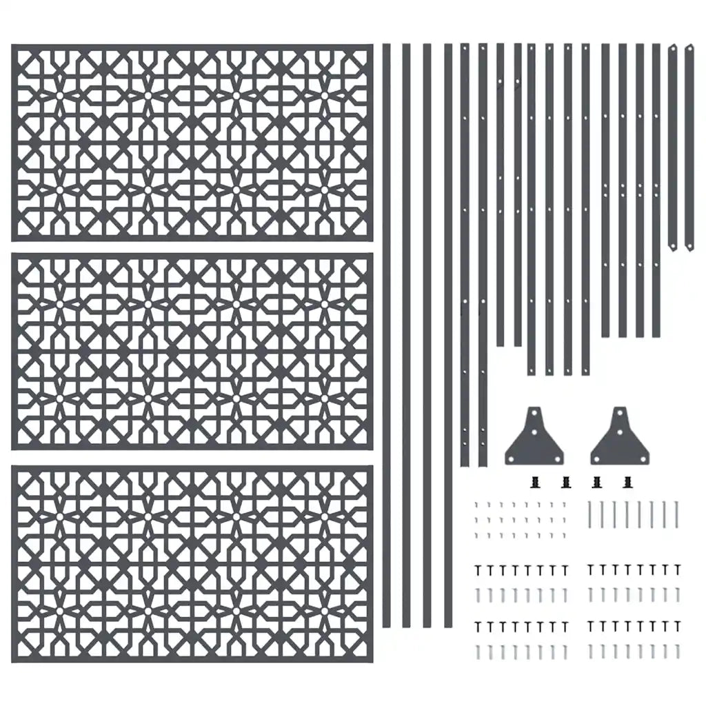 Schermo per Privacy Antracite 100 x 50 x 180 cm Acciaio CFW9074656