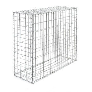 Gabbione metallico 100x80x30 cm ø 4 mm Gabbia sassi per recinzioni, muri di sostegno
