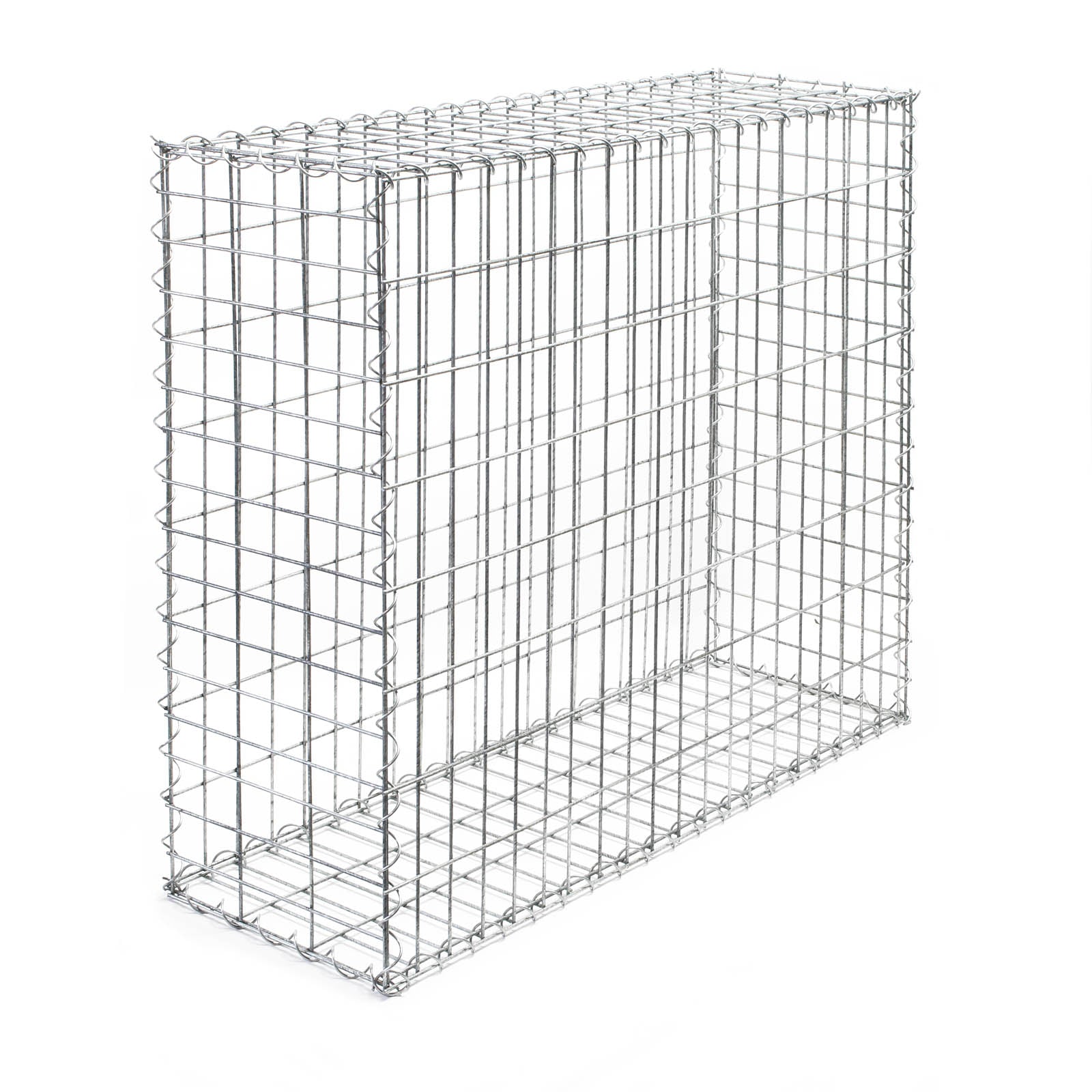 Gabbione metallico 100x80x30 cm ø 4 mm Gabbia sassi per recinzioni, muri di sostegno