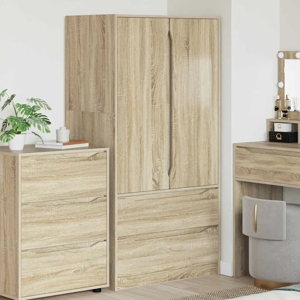 Mobile da Bagno con cassetto Rovere Sonoma 79,5 x 49 x 156 cm