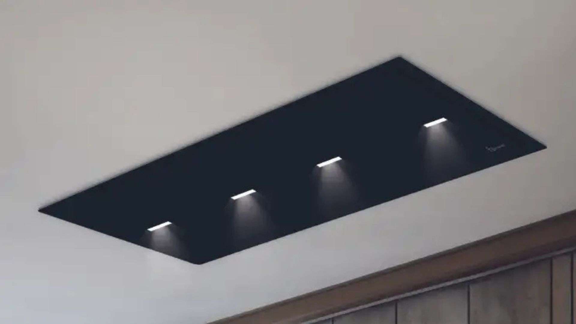 Cappa a soffitto da incasso GEA FLAT cm 120X60 - Nera spot light - 800 m3/h