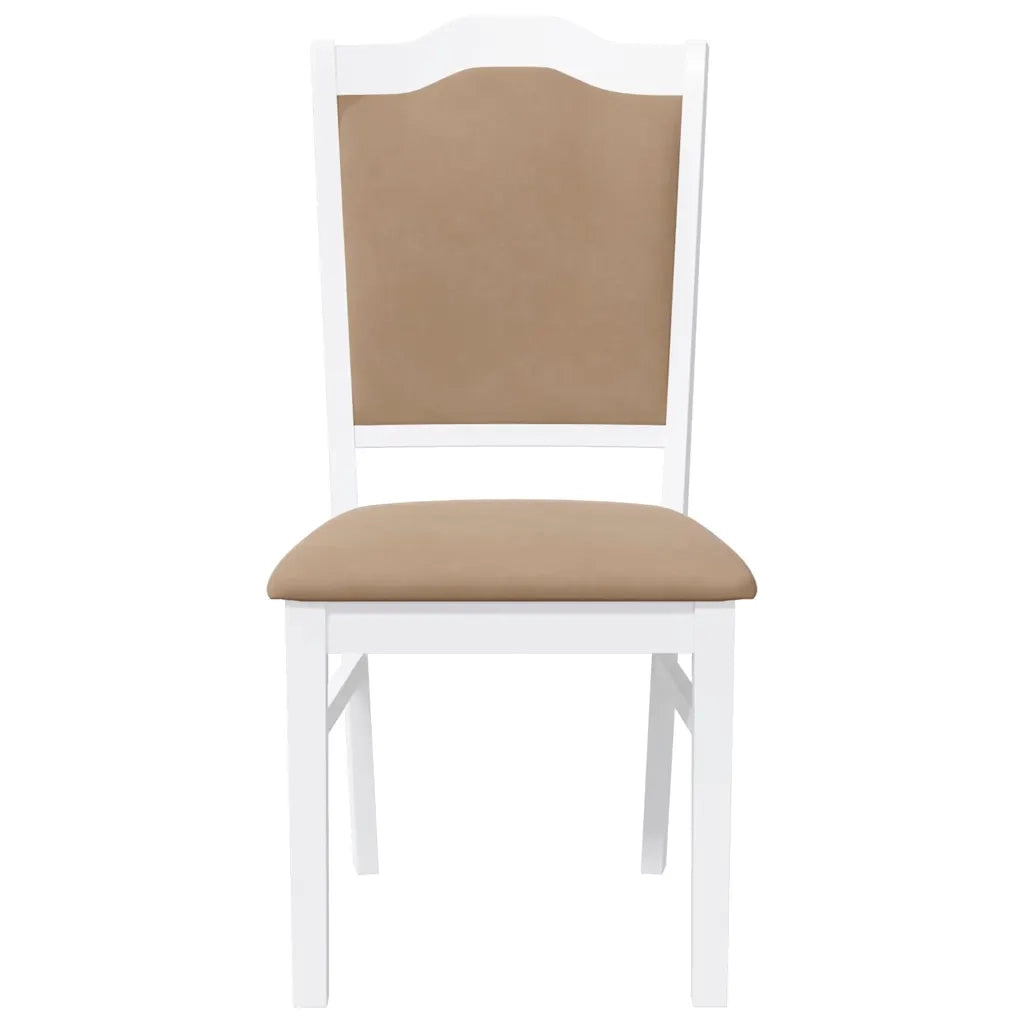 Sedie da Pranzo con Cuscini 2 pz Bianco Legno Massello di Hevea 4102470