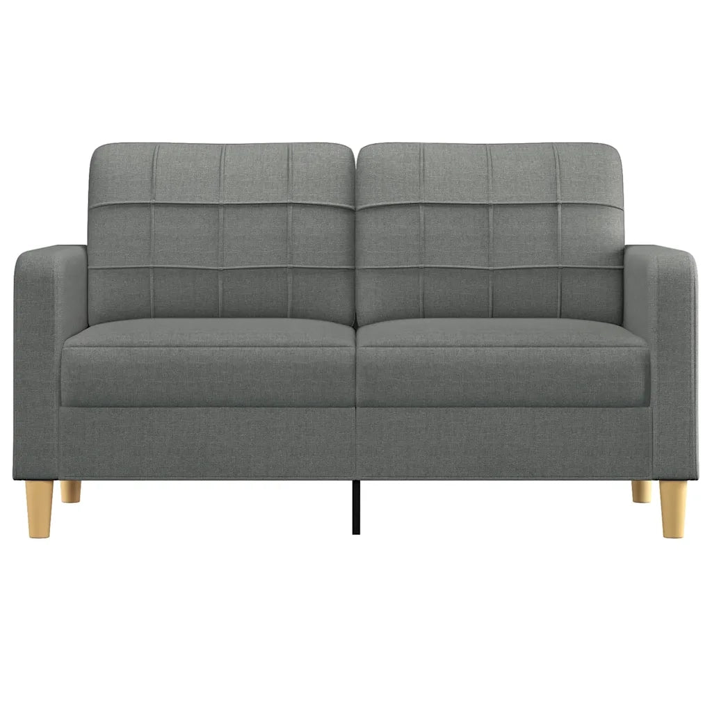 Divano a 2 Posti-Sofa 2 Posti Grigio Scuro 140 cm in Tessuto 357756