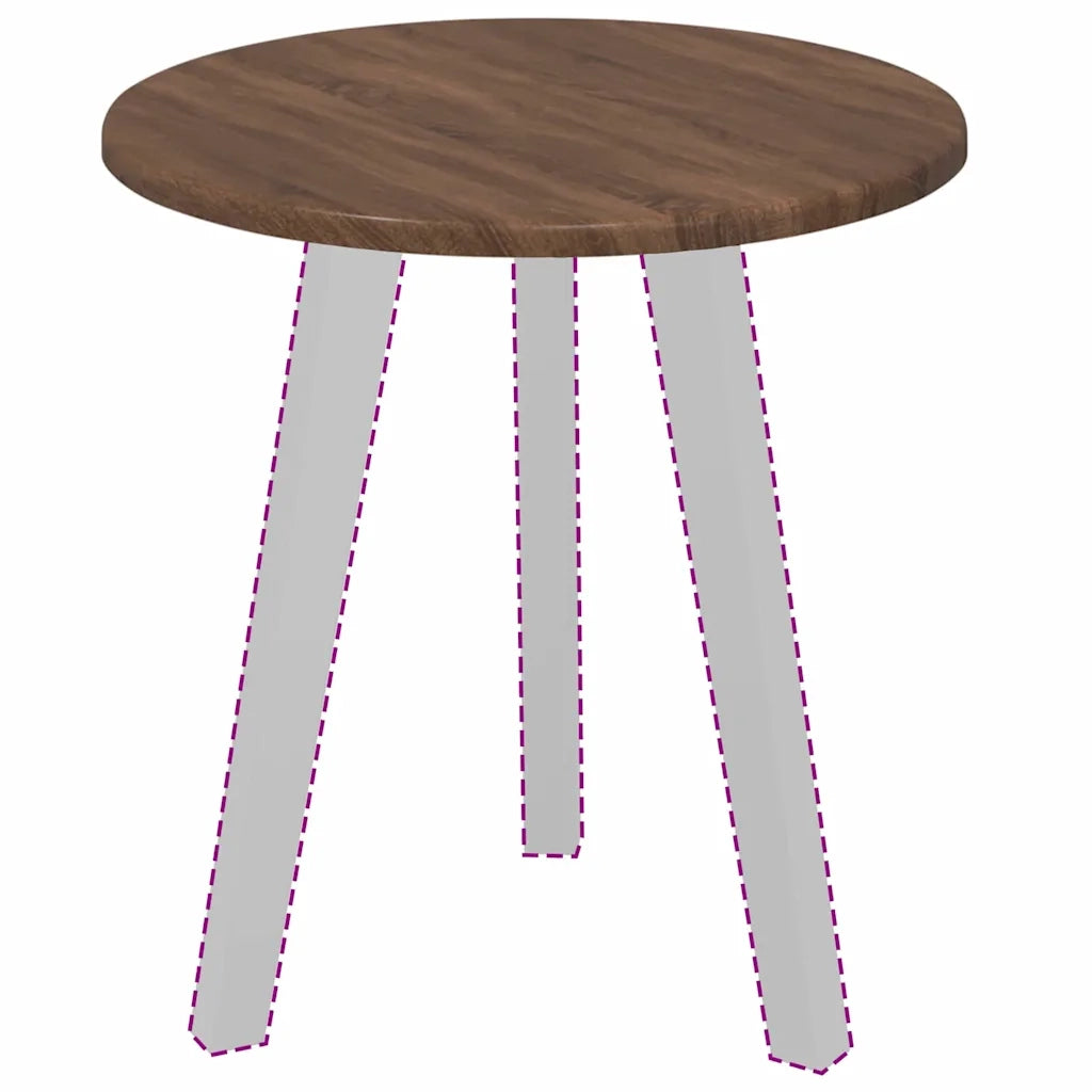 Piano del tavolo Rovere marrone Ø 40 x 1,5 cm Legno multistrato 880388