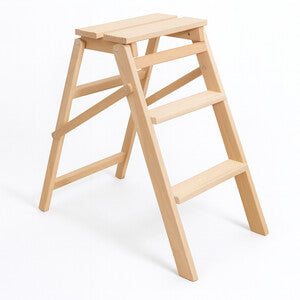 SCALETTO LEGNO A 3 GRADINI PIEGHEVOLE NATURALE- NEW MOTTINOX- 1,0 pz
