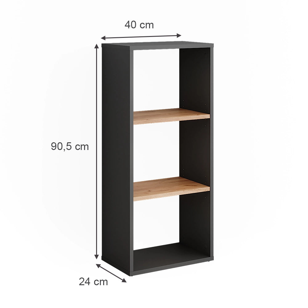 Vicco Scarpiera Antracite/quercia dorata 40 x 90.5 cm