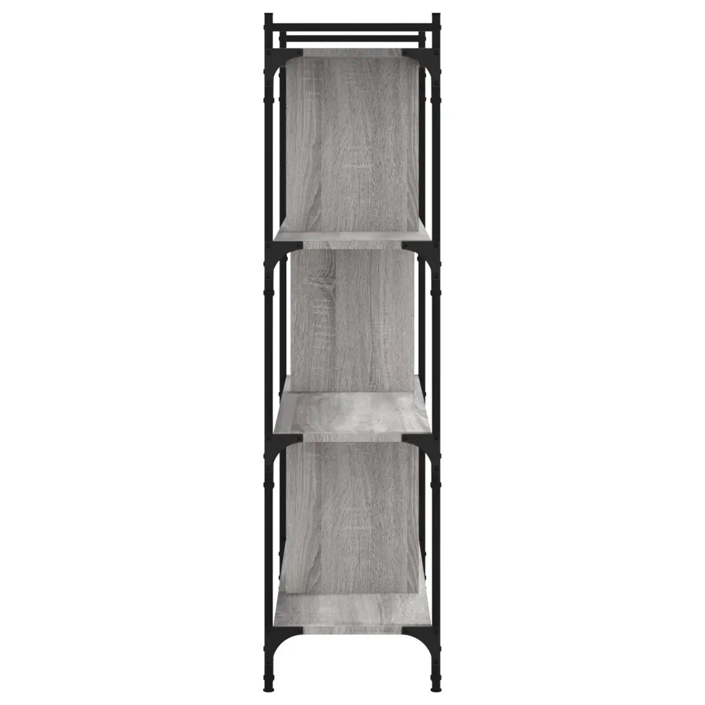 Libreria Grigio Sonoma 4 Ripiani 76x32x123 cm Legno Multistrato
