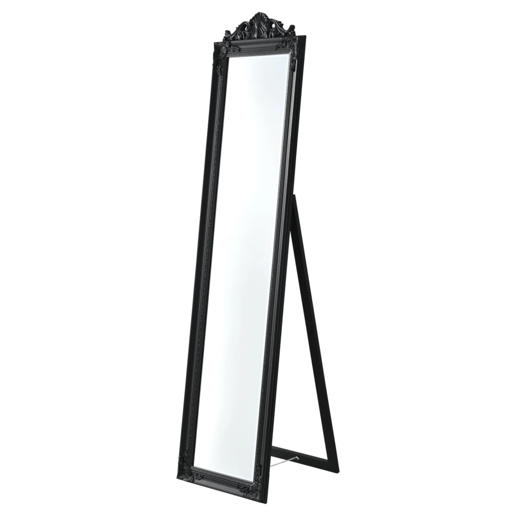 Specchio da terra inclinabile 160 x 40 cm nero opaco 03_0007964
