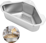 Fissatore in acciaio inox a forma di triangolo per getto di acqua con morsetti per vasca da bagno e lavabo