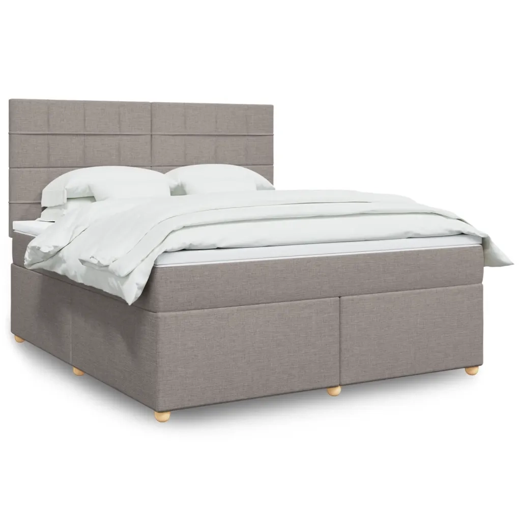 Giroletto a Molle con Materasso Tortora 180x200 cm in Tessuto 3293663