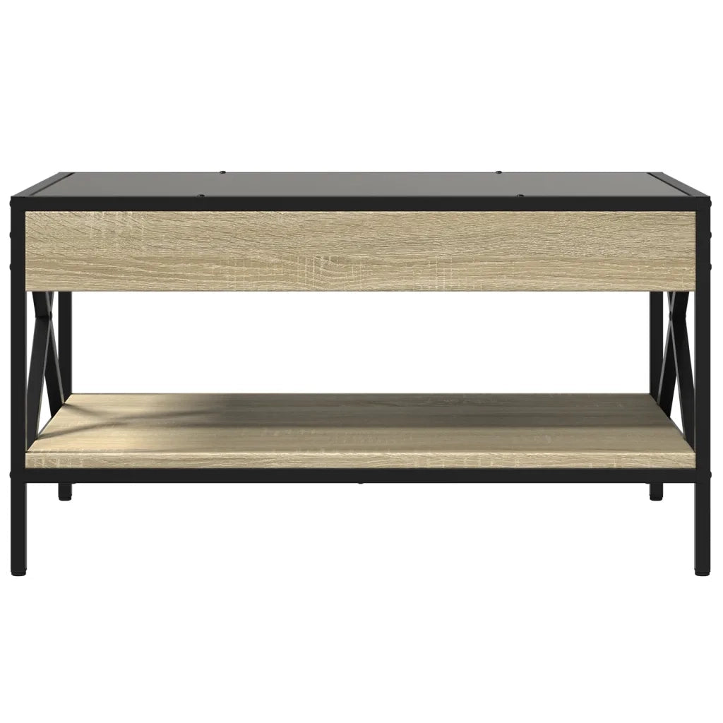 Tavolino da Salotto con LED Infinity Rovere Sonoma 70x50x38 cm 847703